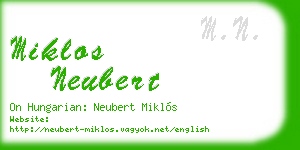 miklos neubert business card